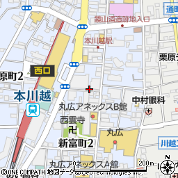 埼玉県川越市新富町周辺の地図
