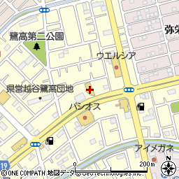 春日部自動車東越谷店周辺の地図