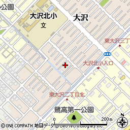 埼玉県越谷市大沢1557-9周辺の地図