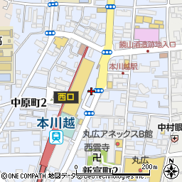 本川越駅周辺の地図
