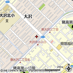 埼玉県越谷市大沢1586-10周辺の地図