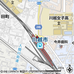 埼玉県川越市田町1-1周辺の地図