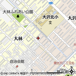 埼玉県越谷市大沢1543-8周辺の地図