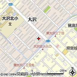 埼玉県越谷市大沢1585-7周辺の地図