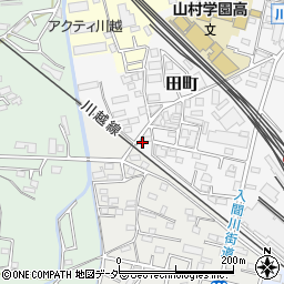 埼玉県川越市田町22-2周辺の地図