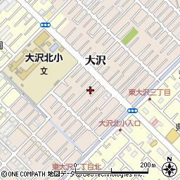 埼玉県越谷市大沢1581-10周辺の地図
