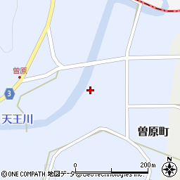 曽原橋周辺の地図