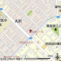埼玉県越谷市大沢1589-7周辺の地図