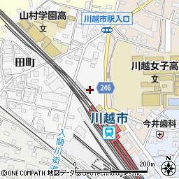 埼玉県川越市田町1周辺の地図
