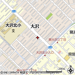 埼玉県越谷市大沢1582-1周辺の地図