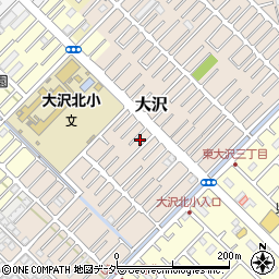埼玉県越谷市大沢1580-10周辺の地図