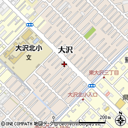 埼玉県越谷市大沢1581-1周辺の地図