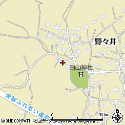茨城県取手市野々井周辺の地図