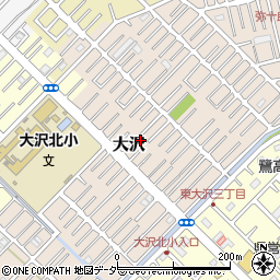 埼玉県越谷市大沢1596-11周辺の地図