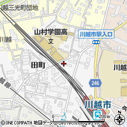 埼玉県川越市田町10周辺の地図