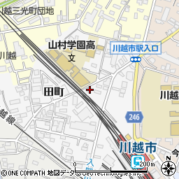 埼玉県川越市田町10周辺の地図