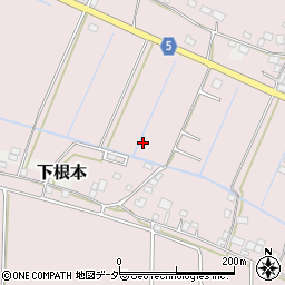 茨城県稲敷市上根本周辺の地図