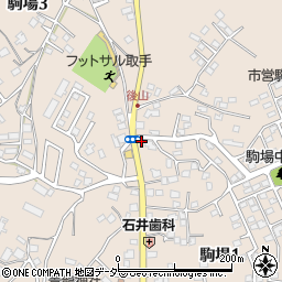 茨城県取手市駒場周辺の地図