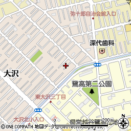 埼玉県越谷市大沢1661-5周辺の地図
