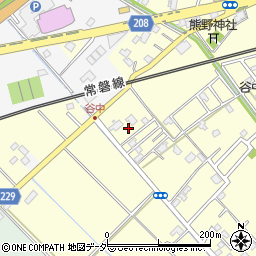 茨城県取手市谷中604周辺の地図