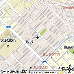 埼玉県越谷市大沢1618-9周辺の地図