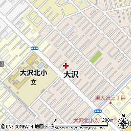 埼玉県越谷市大沢1598-14周辺の地図