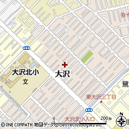 埼玉県越谷市大沢1616-8周辺の地図