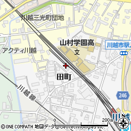 埼玉県川越市田町17周辺の地図