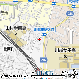埼玉県川越市田町3周辺の地図