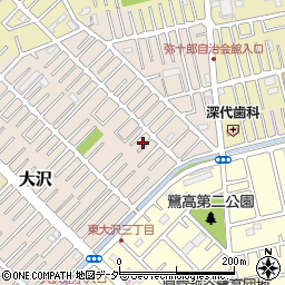 埼玉県越谷市大沢1659-4周辺の地図