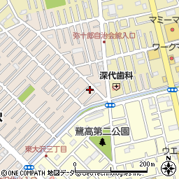 埼玉県越谷市大沢1666-13周辺の地図