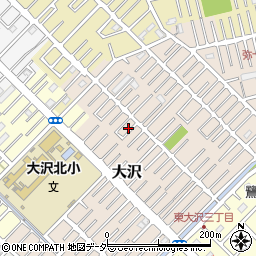 埼玉県越谷市大沢1614-7周辺の地図