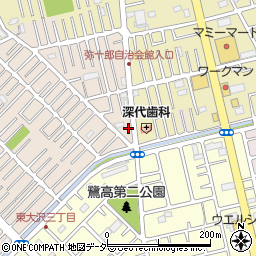 埼玉県越谷市大沢1704周辺の地図