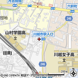 埼玉県川越市田町4周辺の地図