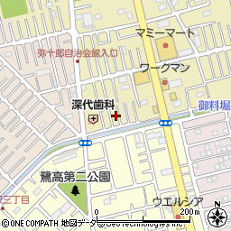 埼玉県越谷市弥十郎631-10周辺の地図