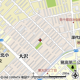 埼玉県越谷市大沢1654-16周辺の地図