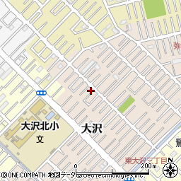 埼玉県越谷市大沢1613-6周辺の地図