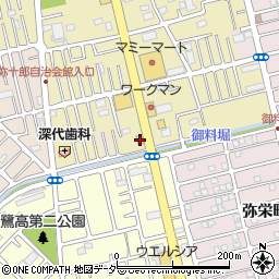埼玉県越谷市弥十郎627周辺の地図