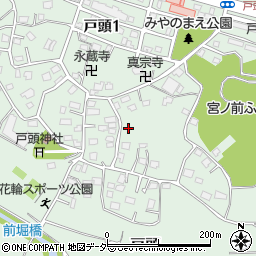 茨城県取手市戸頭周辺の地図