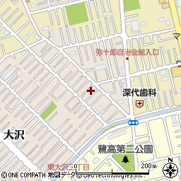 埼玉県越谷市大沢1671-10周辺の地図