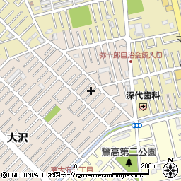 埼玉県越谷市大沢1671-7周辺の地図