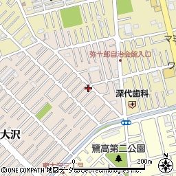 埼玉県越谷市大沢1671-6周辺の地図