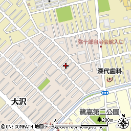 埼玉県越谷市大沢1673-13周辺の地図
