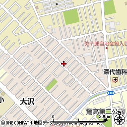 埼玉県越谷市大沢1674-10周辺の地図