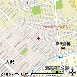埼玉県越谷市大沢1673-15周辺の地図