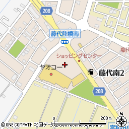 ヤオコー藤代店駐車場周辺の地図