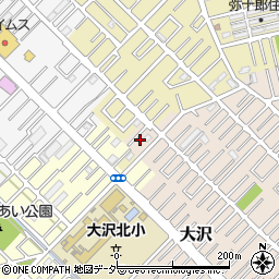 埼玉県越谷市大沢1607-9周辺の地図