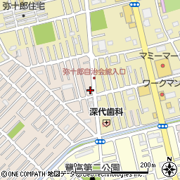 埼玉県越谷市大沢1695-4周辺の地図
