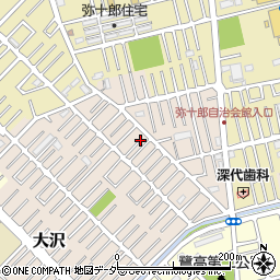 埼玉県越谷市大沢1675-6周辺の地図