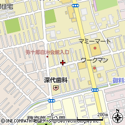 埼玉県越谷市弥十郎564-1周辺の地図